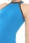 Vestido Colcci Curto Canelado Azul - Marca Colcci