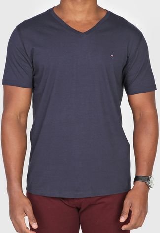 Camiseta Aramis Bordado Azul-Marinho
