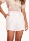 SHORT FEMININO COM CINTO DE PEDRAS  Branco - Marca Art Livre