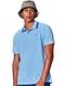 Polo Colcci Masculina Piquet Frieze Logo Azul Celeste Incolor - Marca Colcci