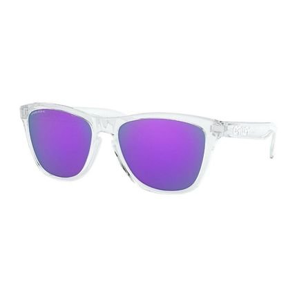 Óculos de Sol Oakley Frogskins Polished Clear W/ Prizm Violet - Marca Oakley
