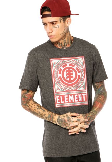 Camiseta Element Tribal Cinza-Escuro - Marca Element