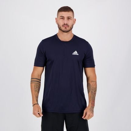 Camiseta Adidas D2M Plain Marinho - Marca adidas
