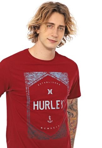 Camiseta Hurley Knocked Out Vermelha