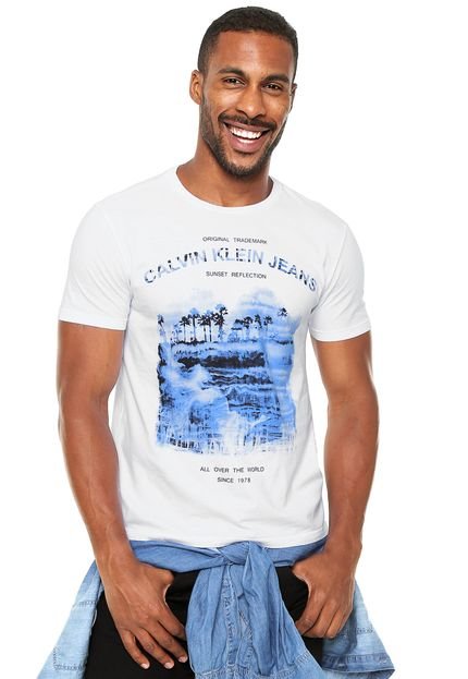 Camiseta Calvin Klein Jeans Silk Branca - Marca Calvin Klein Jeans