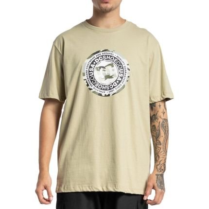 Camiseta DC Shoes Circle Star Camo Fill WT23 Masculina Bege - Marca DC Shoes