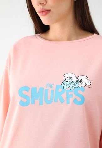 Blusa de Moletom Trendyol Smurfs Rosa