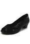 Peep Toe Comfortflex Recortes Preto - Marca Comfortflex