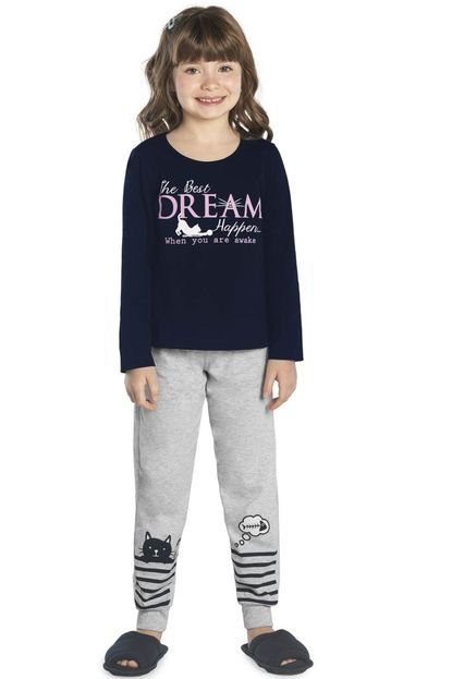 Pijama Infantil Rovitex Dream  Marinho - Marca Santo Anjo Moda Infantil
