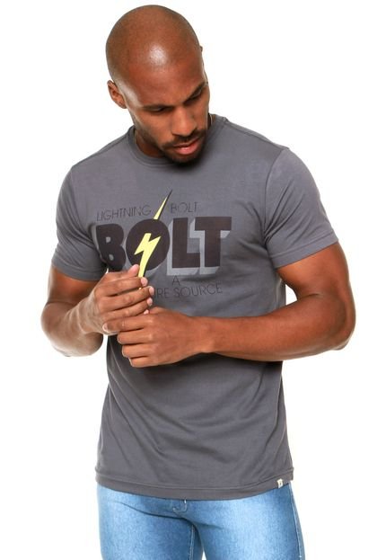 Camiseta Lightning Bolt Classic Logo Cinza - Marca Lightning Bolt