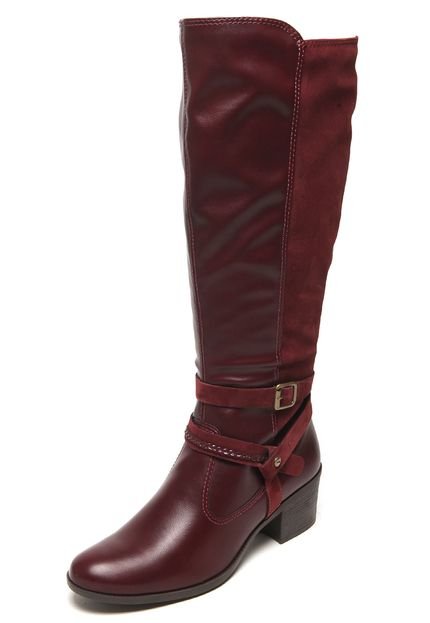 Bota Montaria Dakota Veludo Tiras Vinho - Marca Dakota