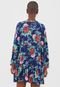 Vestido FiveBlu Curto Floral Azul - Marca FiveBlu