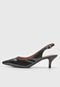 Scarpin Slingback Vizzano Bico Fino Preto - Marca Vizzano