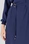 Vestido Midi PKS Com Cinto Azul Marinho - Marca PKS