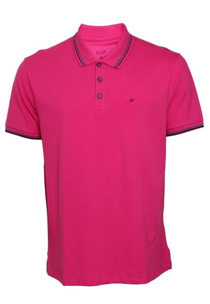 Camisa Polo Ellus Frisos Rosa - Marca Ellus