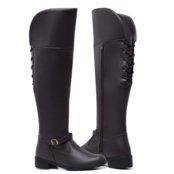 Bota Montaria Feminina Cano Longo Over The Knee Country Schiareli 11503 Marrom - Marca Schiareli