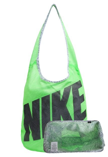 Bolsa Nike Sportswear Graphic Reversible Tote Cinza/Verde - Marca Nike Sportswear