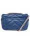 Bolsa Couro Mini Transversal Matelasse Premium Azul - Marca Dumond