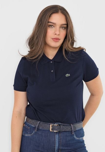 Camisa Polo Lacoste Classic Fit Logo Azul-Marinho - Marca Lacoste