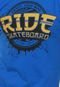 Camiseta Ride Skateboard Splattered Badge Azul - Marca Ride Skateboard