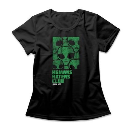 Camiseta Feminina Humans Haters Club - Preto - Marca Studio Geek 