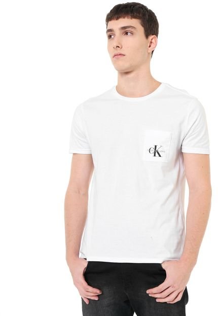 Camiseta Calvin Klein Jeans Com Bolso Branca - Marca Calvin Klein Jeans