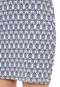 Vestido Colcci Curto Estampado Branco/Azul - Marca Colcci