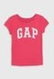 Camiseta Infantil Infantil GAP Logo Rosa - Marca GAP