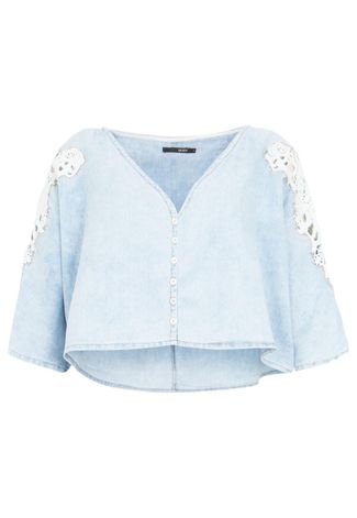 Blusa Cropped OH, BOY! Jeans Vintage Azul