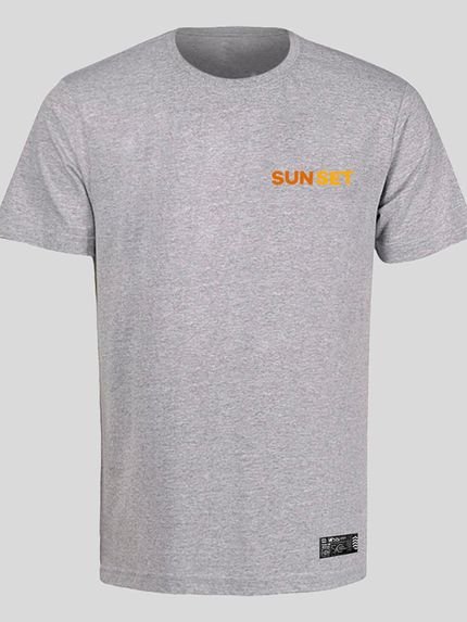 Camiseta Plus Size Masculina Cinza Mescla Sunset Back Prime WSS - Marca WSS Brasil