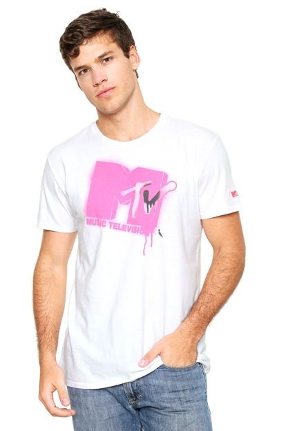 Camiseta Reserva Linha MTV TV Estencil Branca - Marca Reserva