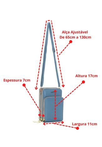 Bolsa Transversal Porta Celular com Estampa de Triângulo e Alça de Corrente  - Cor: Bege - Tamanho: U - Shopping TudoAzul