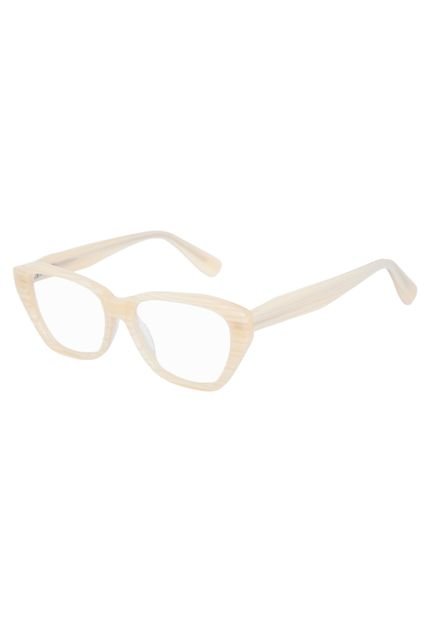 Óculos Receituário FiveBlu Assimétrico Bege - Marca FiveBlu