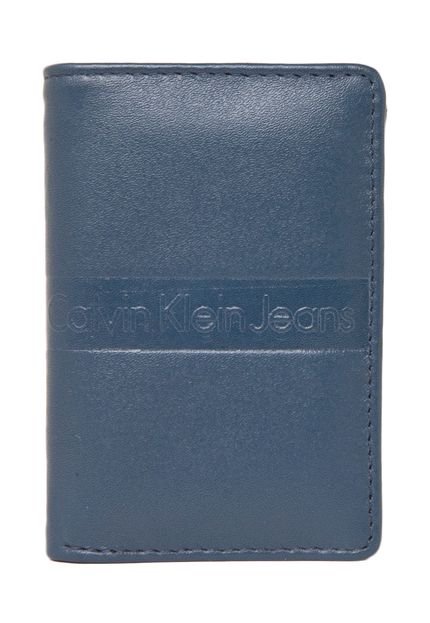 Carteira Couro Calvin Klein Jeans Logo Azul - Marca Calvin Klein