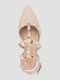 Sapatilha Slingback Detalhes Spikes Couro Nude CBK  Bege - Marca CHIBINSKI