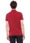 Camisa Polo Lacoste Reta Color Block Vermelha - Marca Lacoste