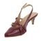 Sapato Scarpin Feminino Salto Baixo Fino Em Verniz Marsala 6030 - Marca Flor da Pele
