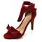 Sandália Feminina Salto Alto com Laço Vermelho Lançamento - Marca Carolla Shoes
