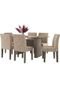 Conjunto Mesa de jantar Europa com 6 cadeiras Cinza RV Móveis - Marca Rv Móveis