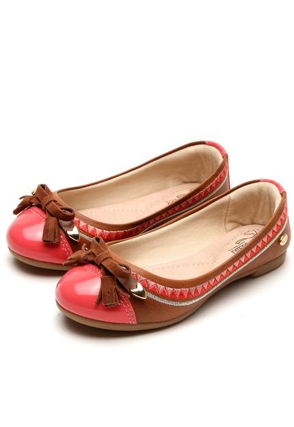 Sapato Klin Princesa Kids Rosa/Marrom - Marca Klin