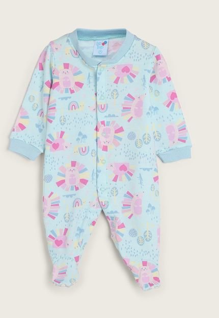 Pijama Infantil Tip Top Longo Peça Única Hamster Azul - Marca Tip Top
