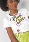 Camiseta Cropped Planet Girls Logo Branca - Marca Planet Girls