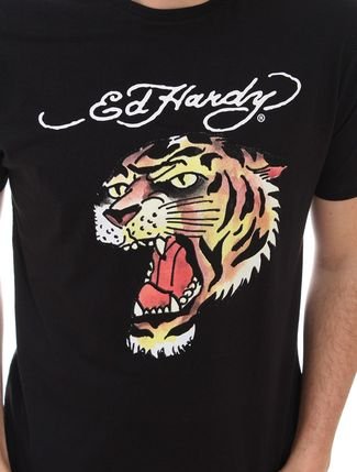 Atravesar preparar Absorber Camiseta Ed Hardy Masculina Tiger Head Washed Preta - Compre Agora | Dafiti  Brasil