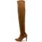 Bota Over Mr Shoes Salto Fino Cano Alto Caramelo - Marca MR SHOES