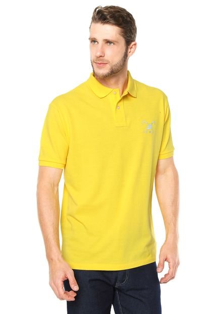 Camisa Polo Polo Play Reta Logo Amarela - Marca Polo Play