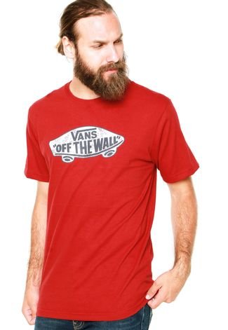 Camiseta Vans Otw Logo Fill Datura Toile Vermelha