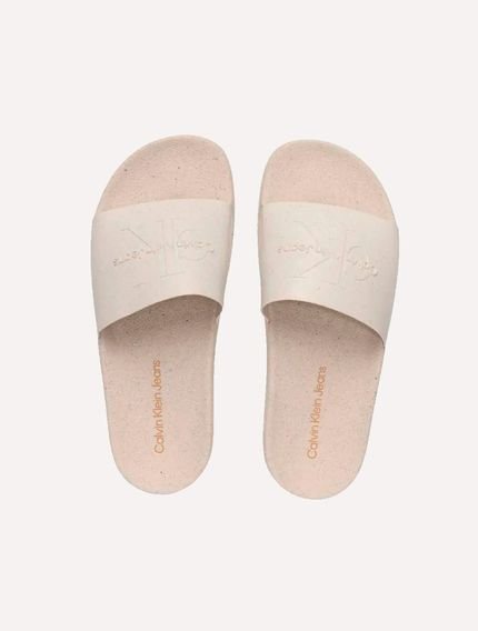 Chinelo Calvin Klein Jeans Slide Sustainable Off-White - Marca Calvin Klein