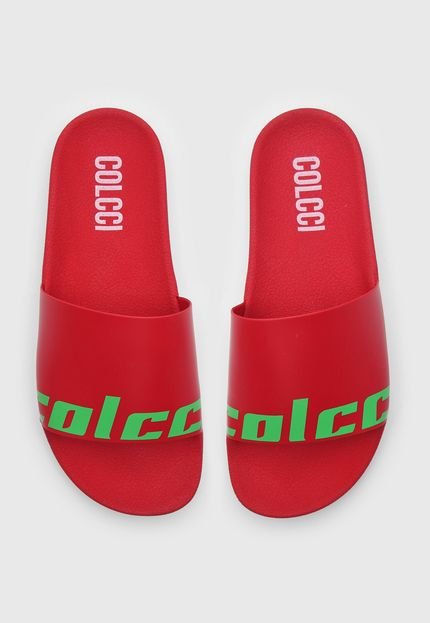 Chinelo Slide Colcci Logo Vermelho - Marca Colcci