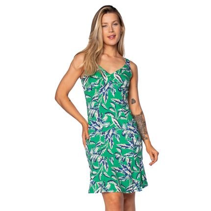 Vestido Feminino Averzzy Estampa Folhas Verde - Marca Averzzy