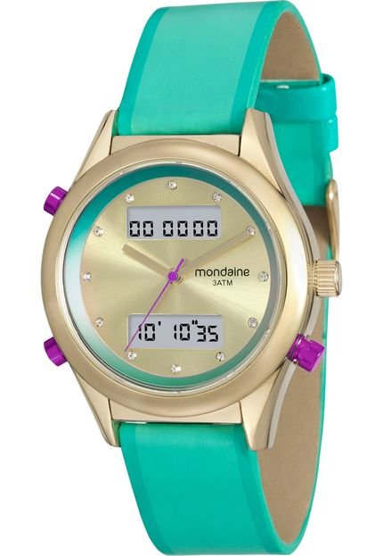 Relógio Mondaine 99120LPMVDH3 Dourado/Verde - Marca Mondaine
